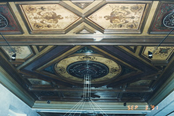 Rekonstruktion Stuck & Holzimitation gemalt  